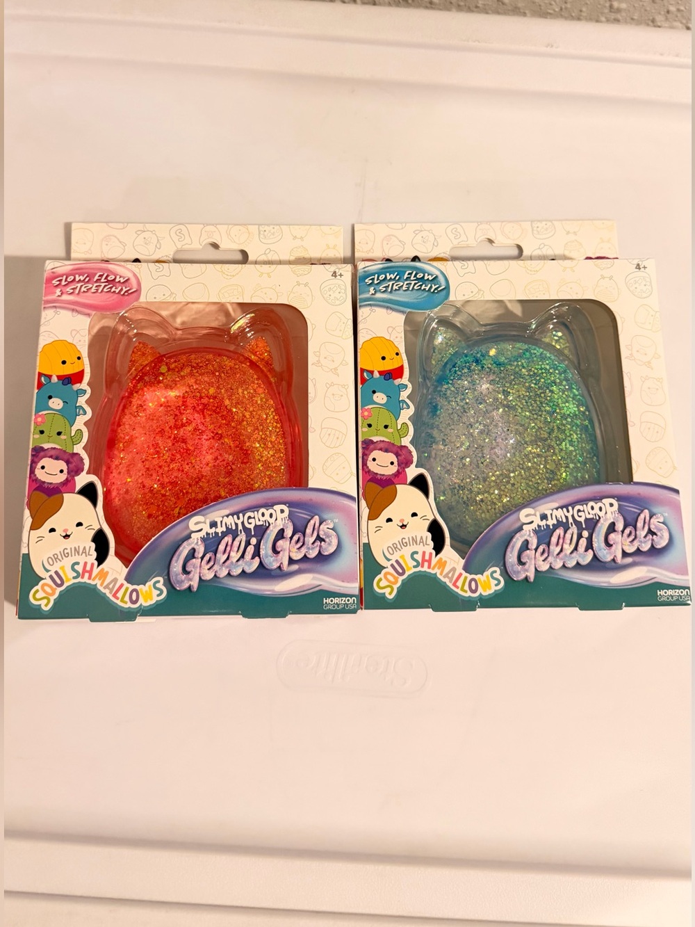 Squishmallows Gelli Gels Glitter pink & blue Set